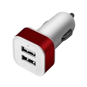 Metal Dual Port Usb Bíll rafhlöðuhleðslutæki