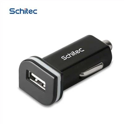 Svart Usb bílhleðslutæki fyrir einn tengi
