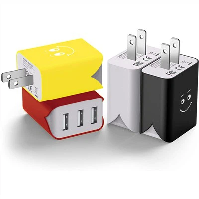 Færanlegt 3 porta 5v 2.1a usb ferðahleðslutæki